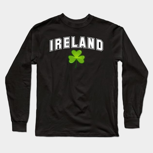 Ireland - Irish Shamrock Long Sleeve T-Shirt by Ireland